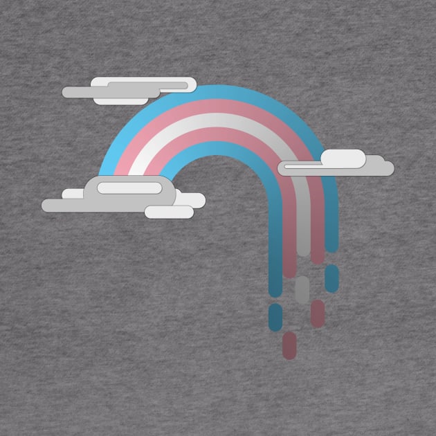 Transgender Pride Flag Minimalist Drip Rainbow Design by LiveLoudGraphics